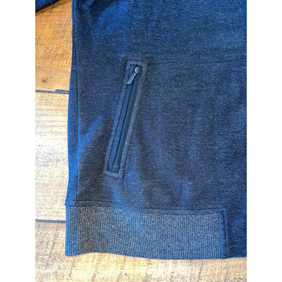 Mens Tommy Bahama Charcoal Gray Heathered Full Zip‎ Cotton Sweatshirt Jacket XL - Picture 2 of 7